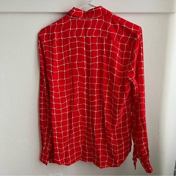 Equipment Femme Red Button Down Blouse XS - Picture 4 of 8